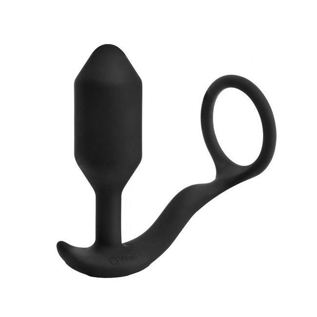 Вибропробка с кольцом b-Vibe Snug & Tug