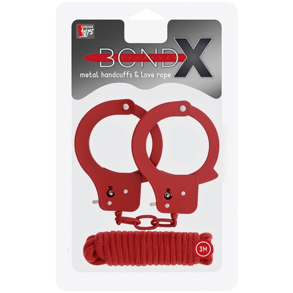 Набор для фиксации BondX Metal Cuffs & Love Rope