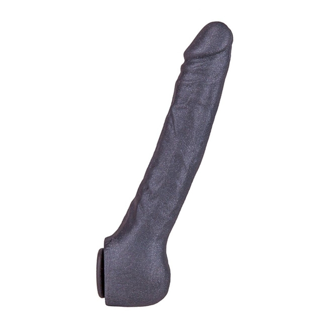 Фаллос-насадка Lovething Black Bent 3