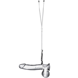 Кольцо с зажимами на соски BlueLine BLM3059